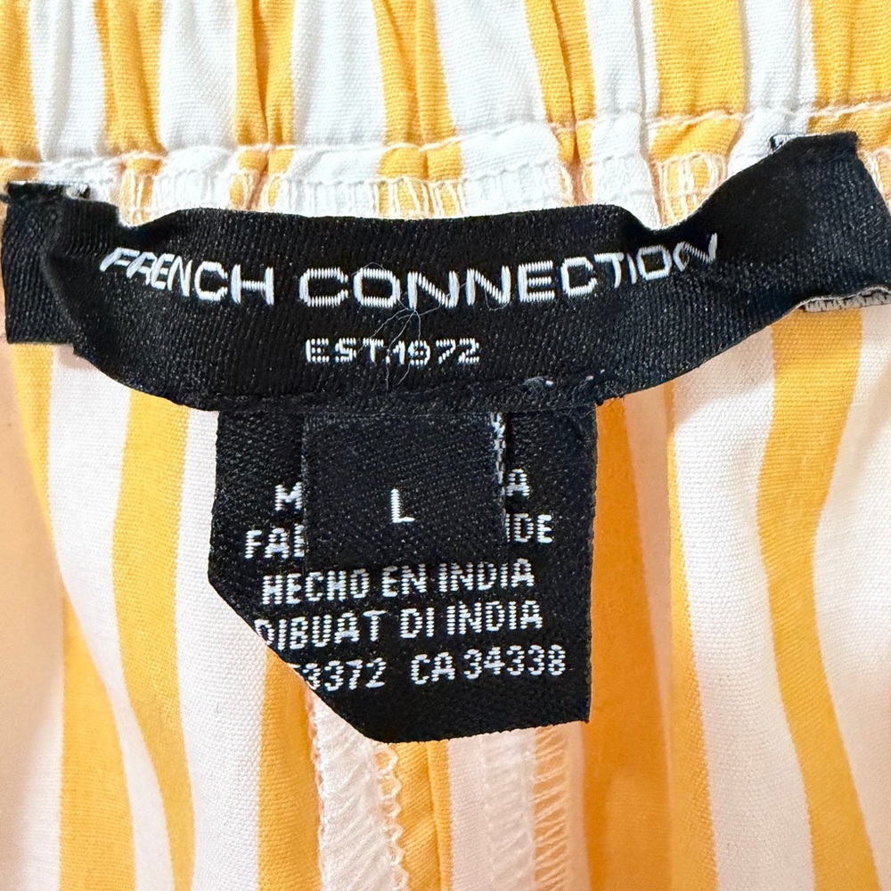 French Connection Large Stripe Shirting Cotton Blend Shorts NWT - Picture 8 of 10